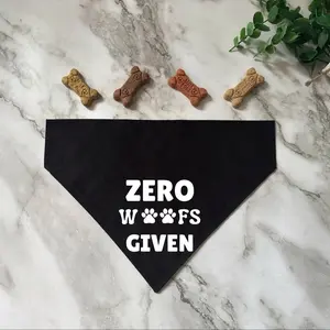 Funny Over The Collar Dog Bandana - Pet Accessory Clothing - Zero Woofs Given