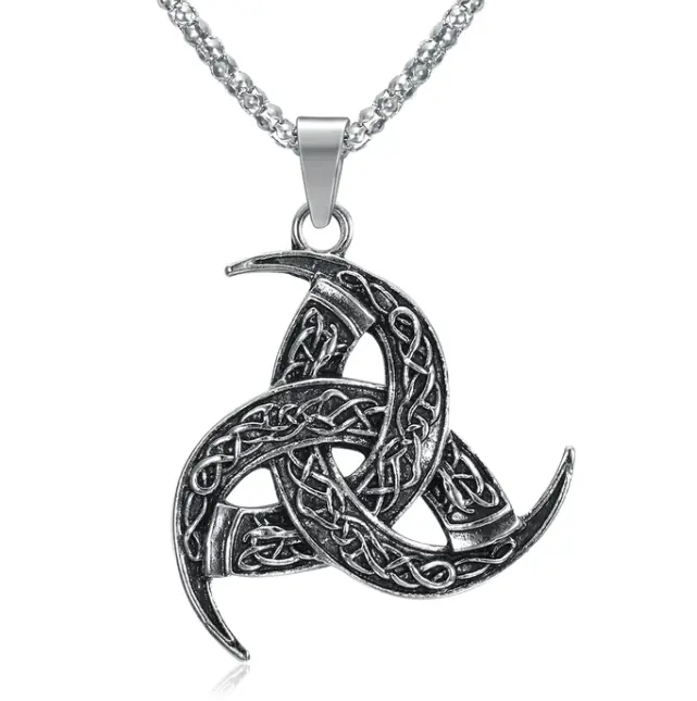 Nordic Symbol Necklace, Stainless Steel, Asgard Jewelry, Viking Necklace, Trendy Jewelry, Viking Symbols, Norse Jewelry, Thor's Hammer