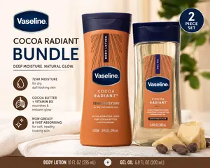 Vaseline cocoa radiant cream and body oil set