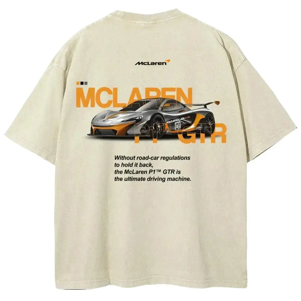P1 GTR Unisex Fit Washed T-Shirt Oversized Streetwear, Soft Oversized Fit, graphic tee, graphic t-shirts