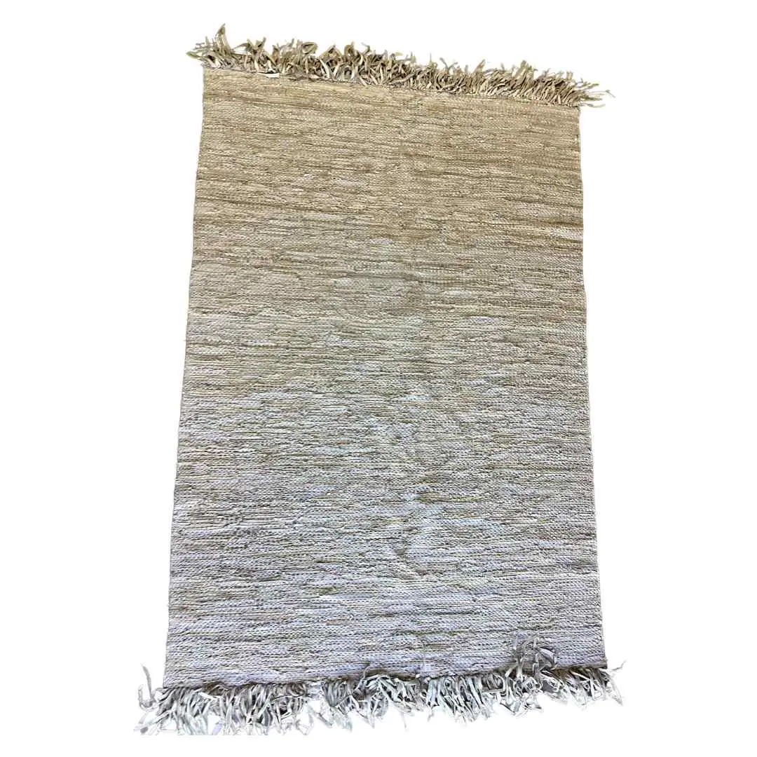 Boho Vintage Leather Rug -5'x7'