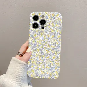 This Durable, Shock-Absorbing, Four-Sided Glossy Phone Case Features A Striking Blue And Yellow Floral Pattern And Smooth, Perforated Buttons. It'S Compatible With IPhone 17, 16, 15, 14, 13, 12, And 11 Models And Makes A Great Holiday Gift For Friends