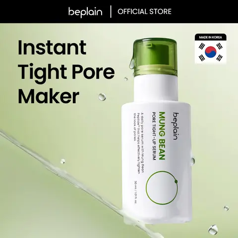Beplain Mung Bean Hydrolyzed Peptides Serum - 4 fl oz, Fragrance-Free Daily Lightweight Skincare Serum with Hyaluronic Acid, Pineapple Extract, Hydrolyzed Malt Extract, Calming Moisture, Redness Relief, Smooth Pore Tightening, Ice Glow for Sensitive Skin