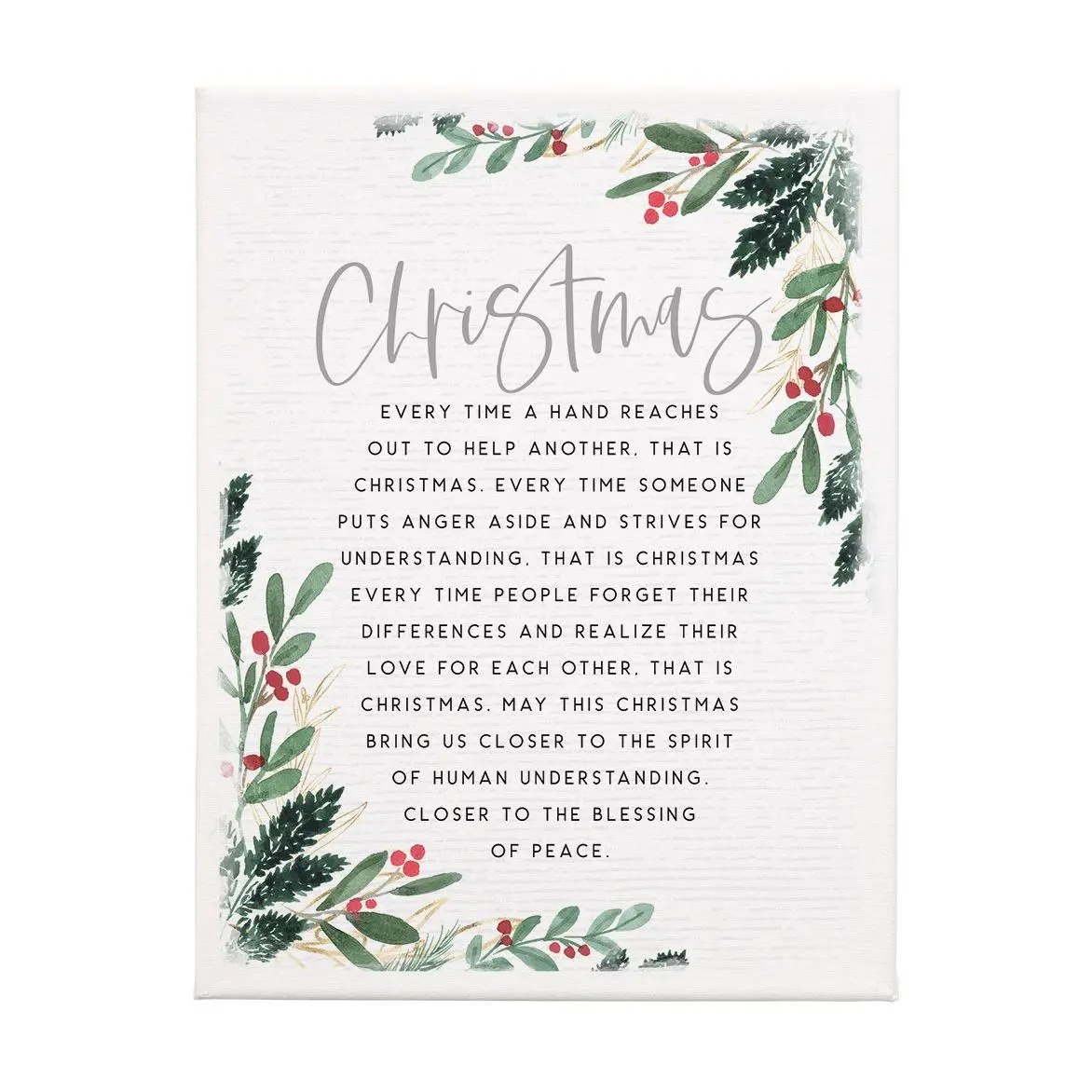 Sincere Surroundings 17" Christmas Every Time W rapped Canvas