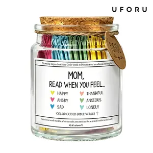 UFORU Bible Verse Prayer Jars - Glass Scripture Prayer Jars, infusing strength and hope for every emotion and circumstance. 1 set. Graduation gift, Christian gift for women, Valentine's Day gift, wedding favor #SummerWins#DFYD