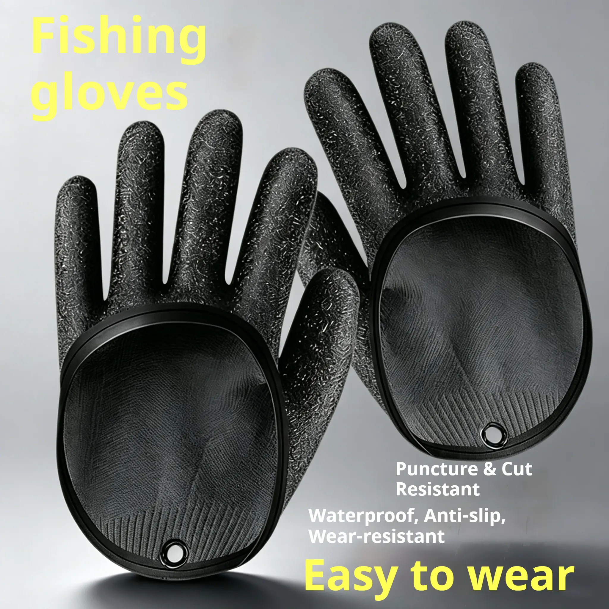 Sea Fishing Gloves, Anti-Slip Non-Stick Latex Gloves, Puncture-Resistant Waterproof Sports & Outdoor Gear Supplies