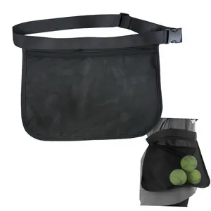 Adjustable Tennis Ball Pouch, Durable Oxford Fabric Sports Storage Bag, Portable Ball Retrieval Tool, Ideal for Tennis Pickleball Golf Training