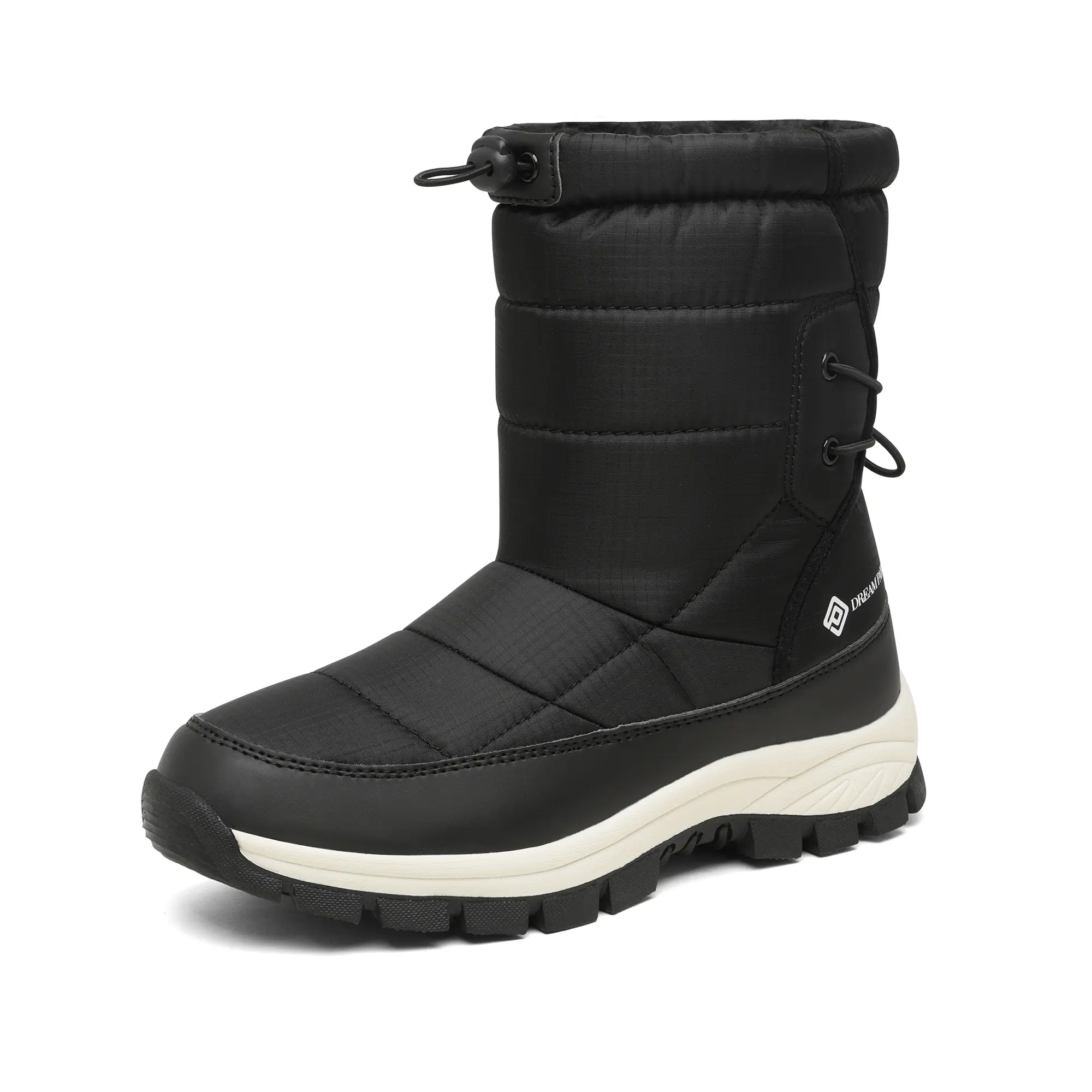 Dream Pairs Women's Waterproof Mid-Calf Snow Boots, Insulated Lace-up Winter Footwear with a Soft Lining and Non-Slip Sole, Thick Insulation, Laces