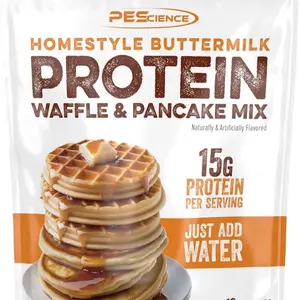 Protein Pancake Mix for Protein Waffles and Pancakes, Just Add Water, Whey and Casein Blend, Amazing Taste and Fluffy Texture - Homestyle Buttermilk, 12 Servings