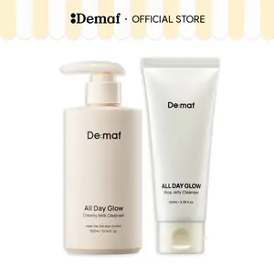 [De:maf Official] Gentle Double Cleanser Duo | Milk Cleanser + Rice Jelly Cleanser | Low-Irritation Deep Cleansing