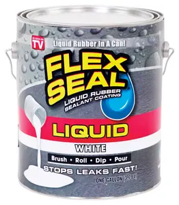 Flex Seal 6321087 1 gal Satin White Liquid Rubber Sealant Coating