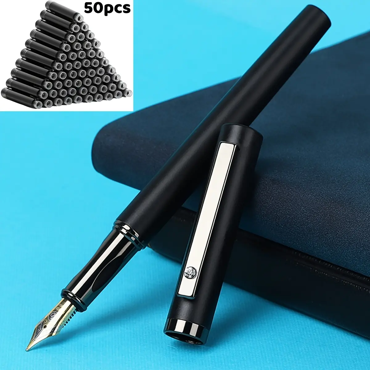 1 pc black + 50 pcs black ink cartridges