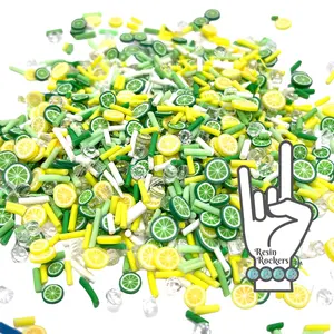 Margarita Lemons Limes & Salt Mega Mix Polymer Clay Pieces