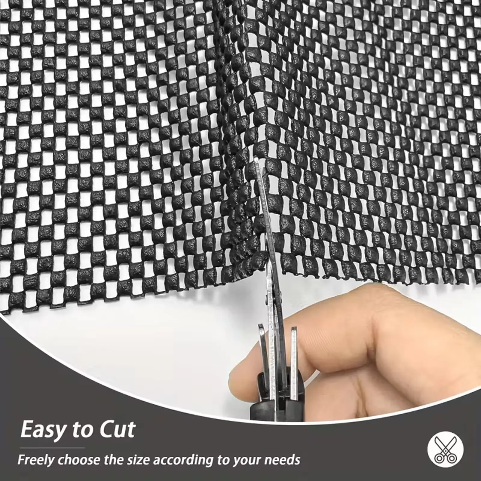 1 roll  Non-Slip Mat, Multi-Use Anti Slip Mat,  Multi-Purpose Can be Cut to Size and Washable, Non-Slip Mat, Mesh Fabric, Non-Slip Carpet Underlay, for Cupboards, Kitchen, Car,Black, Non Slip Rug, Non Skid Mats