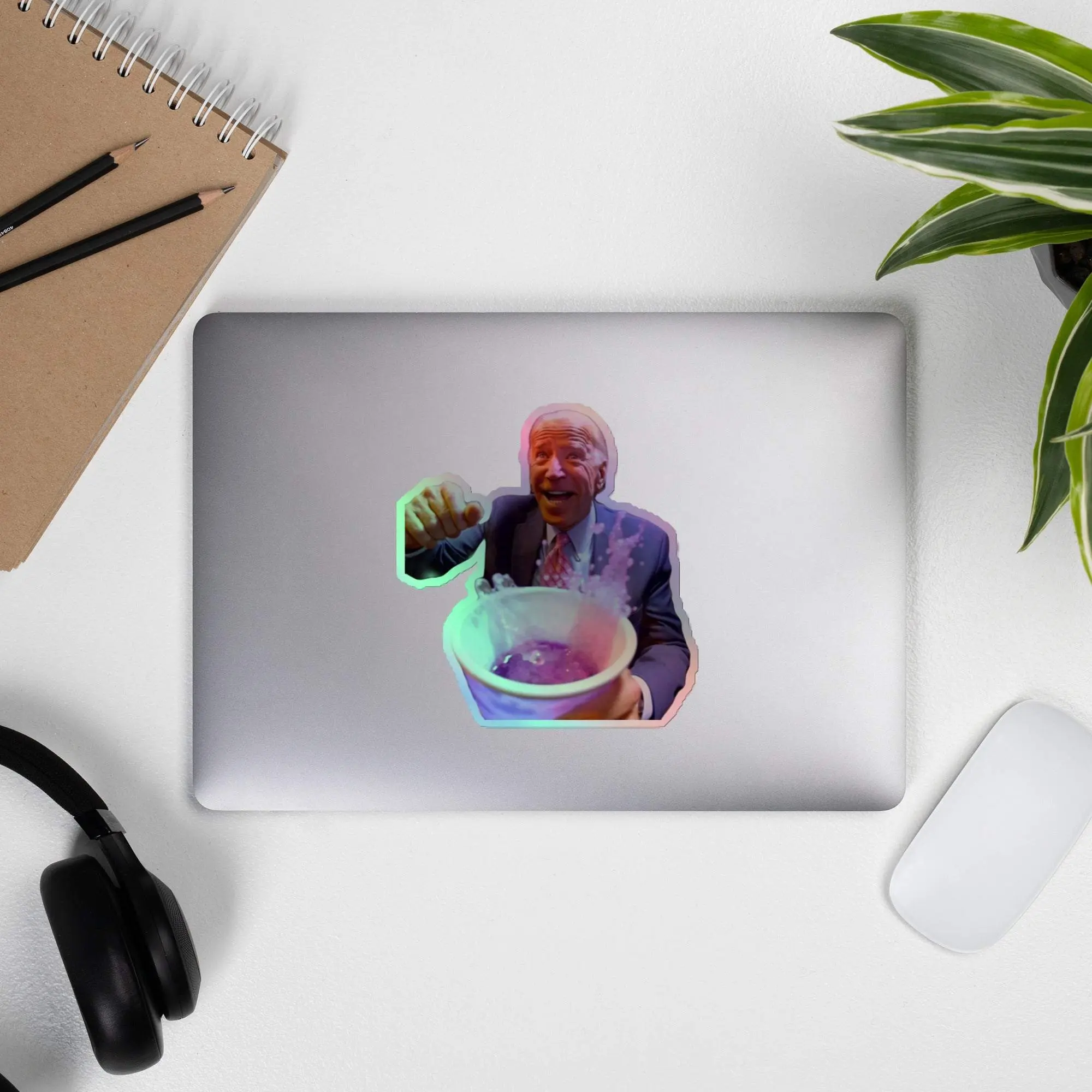 Wok Biden Holographic sticker