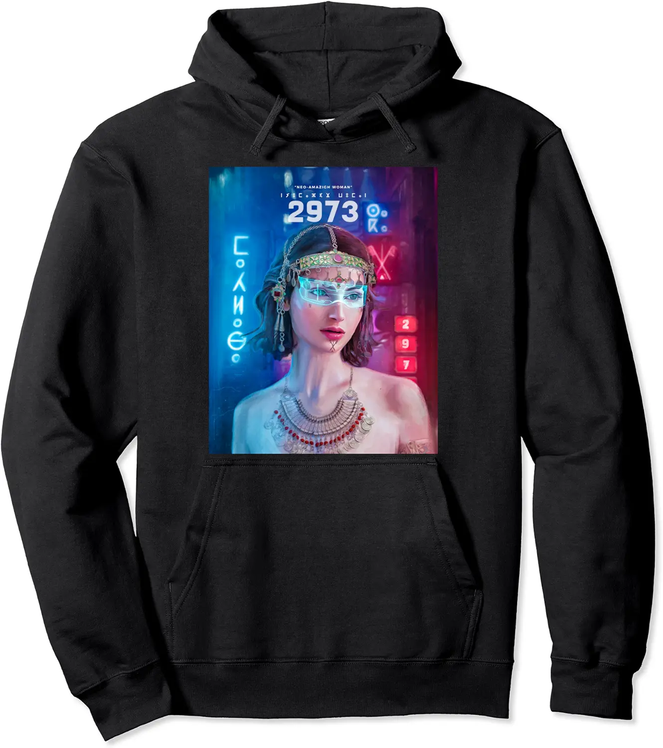 Proud Amazigh Woman art New year 2973 Moroccan girl gift Pullover Hoodie - Antoniop Shop 83B0BQZHF1DK