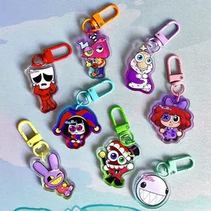 TADC The Amazing Digital Circus Keychains Colorful Clear One or Double Sided Acrylic Colorful Clasps