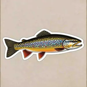 Sticker of a Native Brook Trout - 5" x 2"