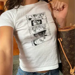 Anime Baby Tee, Jujutsu Kaisen Baby Tee, Y2K Graphic Baby Tees, Manga Shirt, JJk Tee, Gift for Anime Lover, Anime Merch, 90s Anime