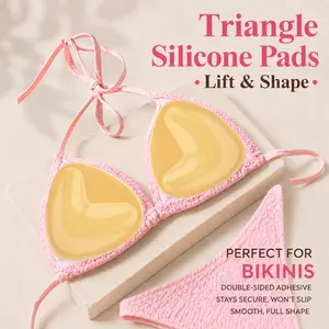 【FREE 10 Flower Nipple Covers】Triangle Silicone Breast Pads, Waterproof & Sweat-Proof! Natural Lift for Bikinis, Weddings & Summer Outfits, Fits A-D Cups & Stays Put All Day Long!