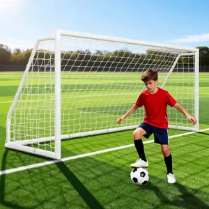 【Summervibes】LILYPELLE 12x6/ 10x6.5/ 8x6/ 6x4 Portable Folding Soccer Goal for Backyard, Heavy Duty PVC Youth Soccer Net with Target Net & Training Cones, All Weather Football Goal for Kids Teens Adults, Outdoor Training Practice