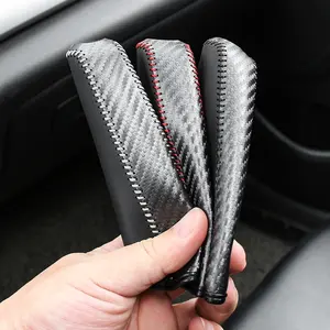Car Handbrake Handle Cover PU Leather Non-Slip Design Stitched Universal Easy Installation Durable Protection for Cars, Car Interior Accessory, Car Accessories