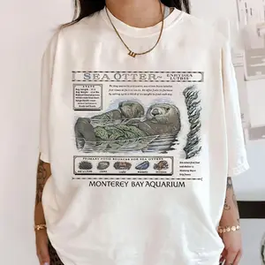 Vintage Sea Otters Monterey Bay Aquarium Comfort Colors T-Shirt, Retro Taylor Music Fan Gift Tee, Unisex Casual Streetwear