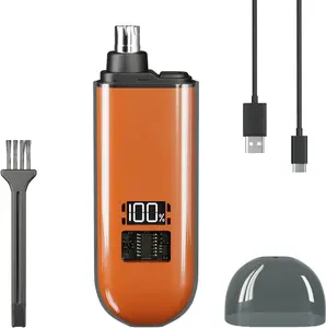 [2026 NEW MODEL] Nose Hair Trimmer for Men Women, Rechargeable Trimmer, Painless Eyebrow Facial Hair Shaver, LED Display Nose Clipper, Waterproof Dual Edge Blades Clipper for Easy Cleaning