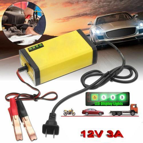 12V Car Battery Charger & Maintainer | Auto Trickle Charger for Truck RV Motorcycle | Portable Smart Battery Charger for Lead-Acid AGM GEL