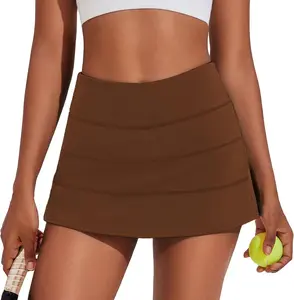 PINSPARK Pleated Tennis Skirts for Women with Short Pockets,High Waisted Athletic Golf Skort,Workout Pickleball Mini Skirt,Back-to-School Clothing springtok