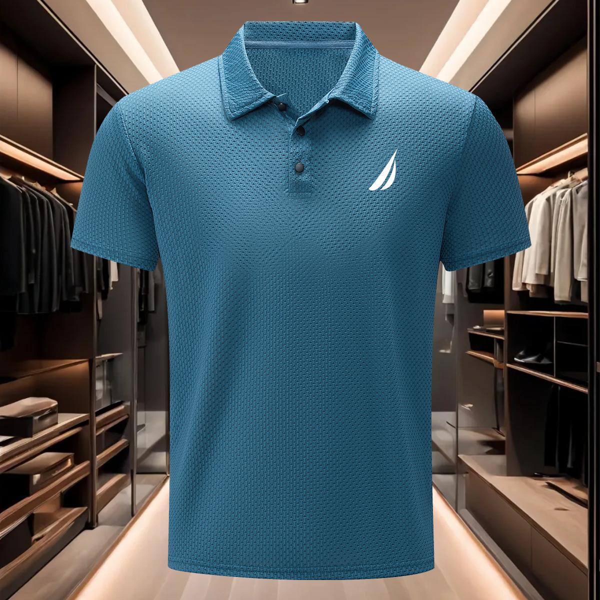 Men's stylish buttoned golf shirt, casual and breathable, designed for tall men