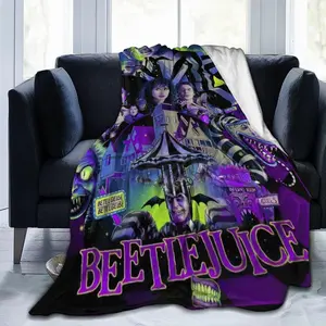 Throw Blanket Beetle Horror Movie Juice Soft Flannel Blanket Perfect for All Seasons Air Conditioner Blanket for Bed Living Room Sofa 40x50 Inch