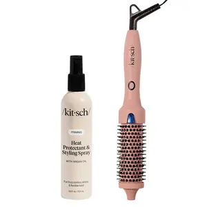 Heat Protectant + Thermal Round Brush Bundle