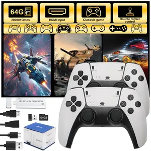 M15 Plus Retro Game Console Joystick, Classic Video Game Controller, Wireless Game Controller with 4K HDMI, 23 Emulators, 20000+ Games, Plug-And-Play TV Gaming Stick