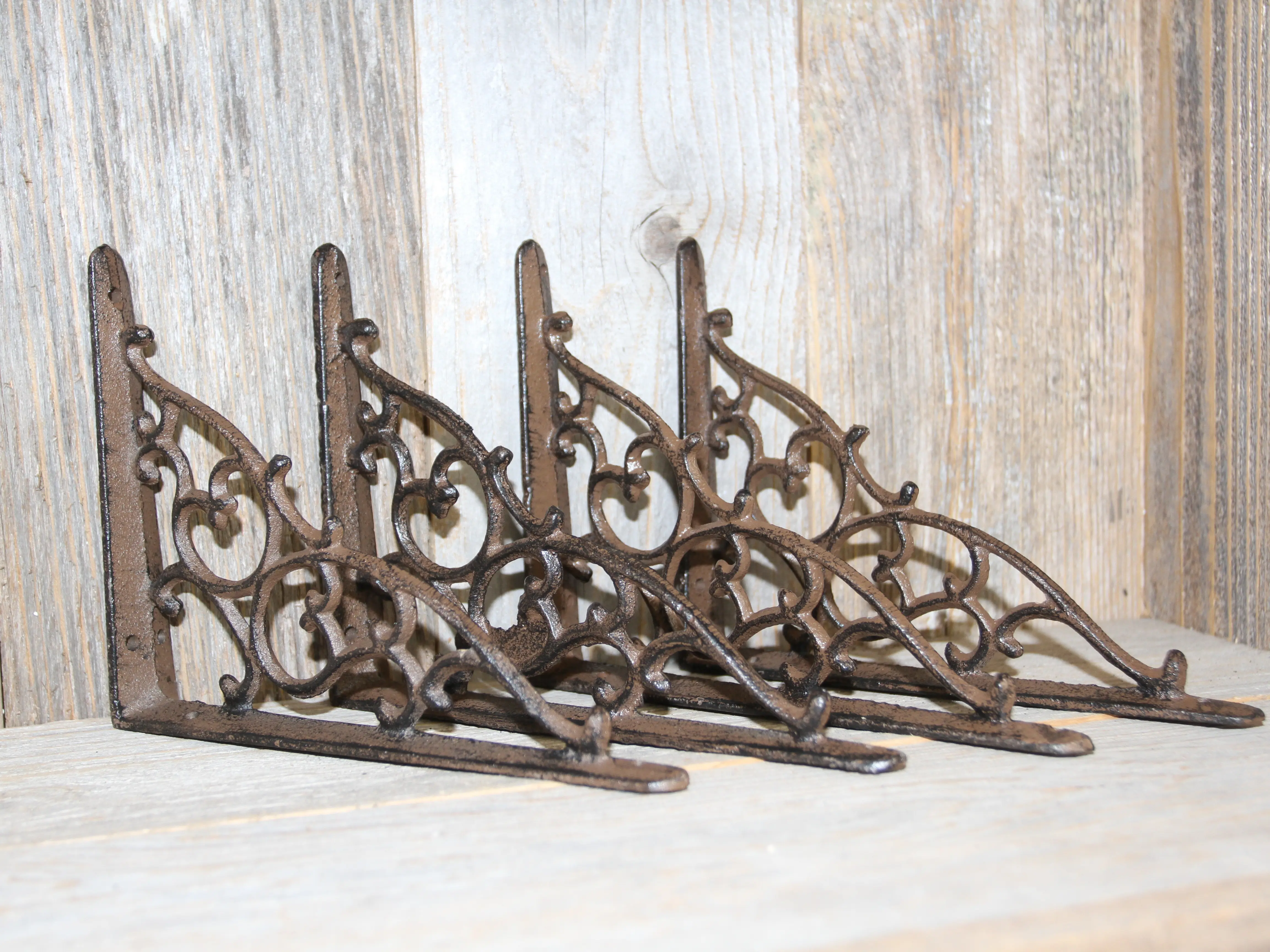 Small Decorative Shelf Brackets Corbels Open Shelving Durable 7-1/8 x 5-3/8 Easy Installation No Screws Included