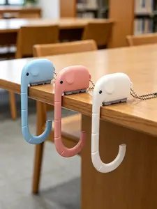 Elephant Design Bag Hook, Multifunctional Desk Side Bag Hanger, Desk Side Bag Holder, Home Organizer for Desk, Office, Living Room, Chain, Carry Purse Hook
