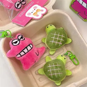 Cute Cute Pet Booch Pendant Cartoon Plush Iittle Crocodile Turtle Doll Key Chain Pendant Girl Backpack Pin
