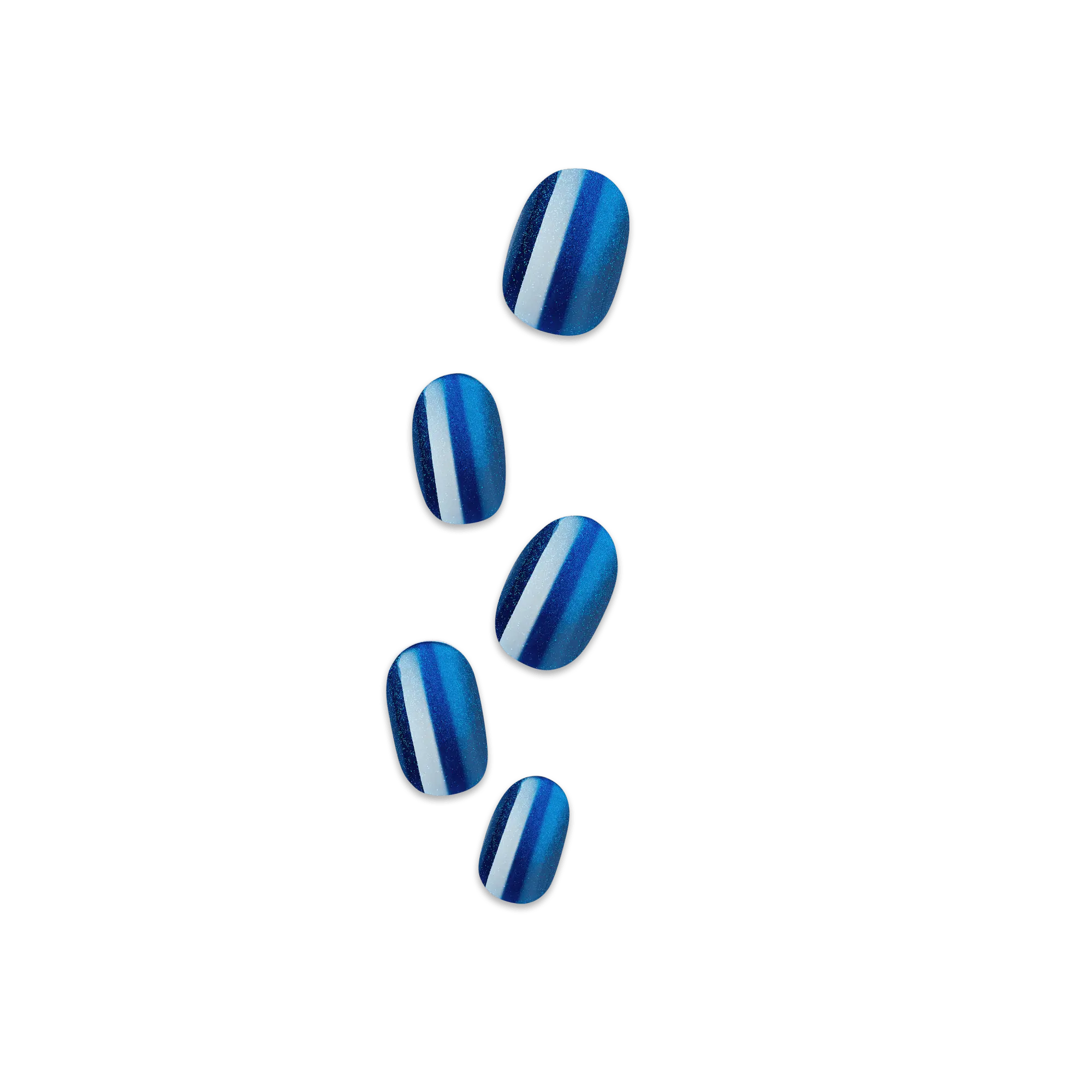 colorFX by Impress No Glue Fake Press On Nails - Reconnect | Solid, Blue, Short, Oval, Manicure colorFX by Impress No Glue Fake Press On Nails - Reconnect | Solid, Blue, Short, Oval, Manicure
