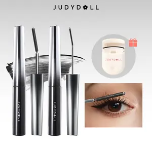 JUDYDOLL 3D Curling Eyelash Iron Mascara Set, Black & Brown, Curling, Lengthening, Long-Lasting, Waterproof, Smudge-Proof, 24-Hour Wear, Natural Extension And Thickening Effect, Ultra Fine Volumizing Mascara, Cosmetics, Refresh Look Makeup, Summerwins