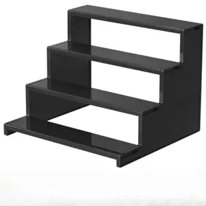 4 Tier Black Display Stand for Cologne,Perfume,Figures, Cupcake, Dessert, Spice, Fragrance, Countertop, Vanity, Dresser, Cabinet Use Racks Set Organizer