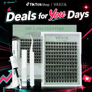 YOULUCK Air Enchantress Lashes Lash Clusters Upgraded – Waterproof Lightweight Natural Fluffy Individual Eyelash Extensions with Ultra-Thin Band Bond Seal Remover Set Perfect for Beginners