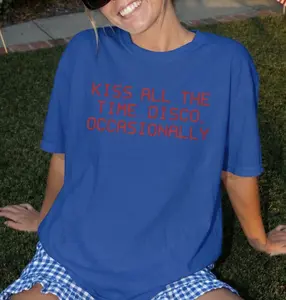 [Sale up to 40%],[Freeship] Kiss All The Time Quote Styles TShirt, Harry Disco Inspired Music Tee, 1D Fan Gift Shirt for Directioners, Occasional Merch Quote Album Tee