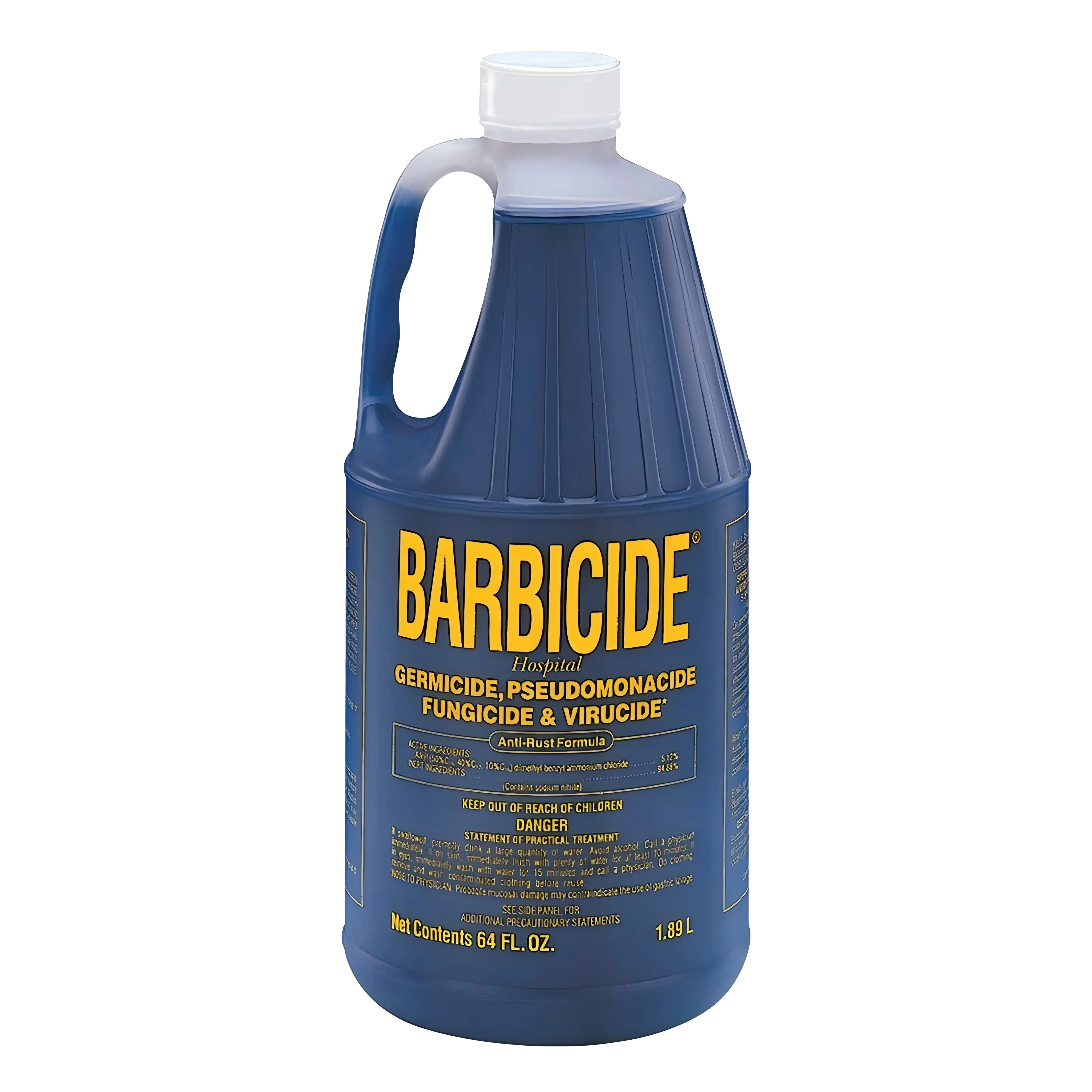 BARBICIDE 0.5 Gal 64oz Household Liquid Disinfectant Concentrate - EPA-Registered Hospital-Grade Antimicrobial Germicide for Salons - Rust-Resistant Anti-Rust Solution for Professional Metal/Plastic Tools, Shears, Combs