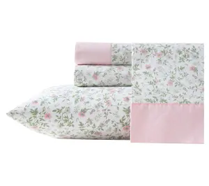Laura Ashley Bonnie Pretty Pink Queen Sheet Set