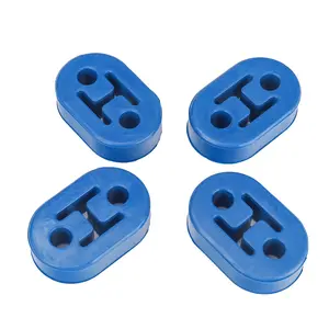 3mirrors Exhaust Hangers Muffler Bushing Insulator Shock Absorbent Mount Bracket - 4PCS (Blue)