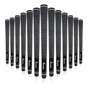 Wuday Standard/Large Size Anti-Slip Premium Rubber Golf Grips 13pcs professional club grip Non-Slip Jumbo Soft natural rubber durable anti-slip design Golf Clubs Golf Accessories Black Anti-Slip Golf Club Grip Set