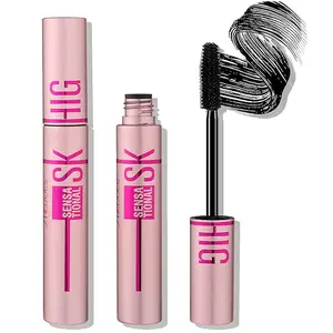 4D Waterproof Fanning Volumizing Mascara, Luxuriously Longer Voluminous Eyelashes, Smudge-Proof Hypoallergenic, No Clumping, Easy to Apply, All Day Full Coverage, Voluminous Lengthening Mascara