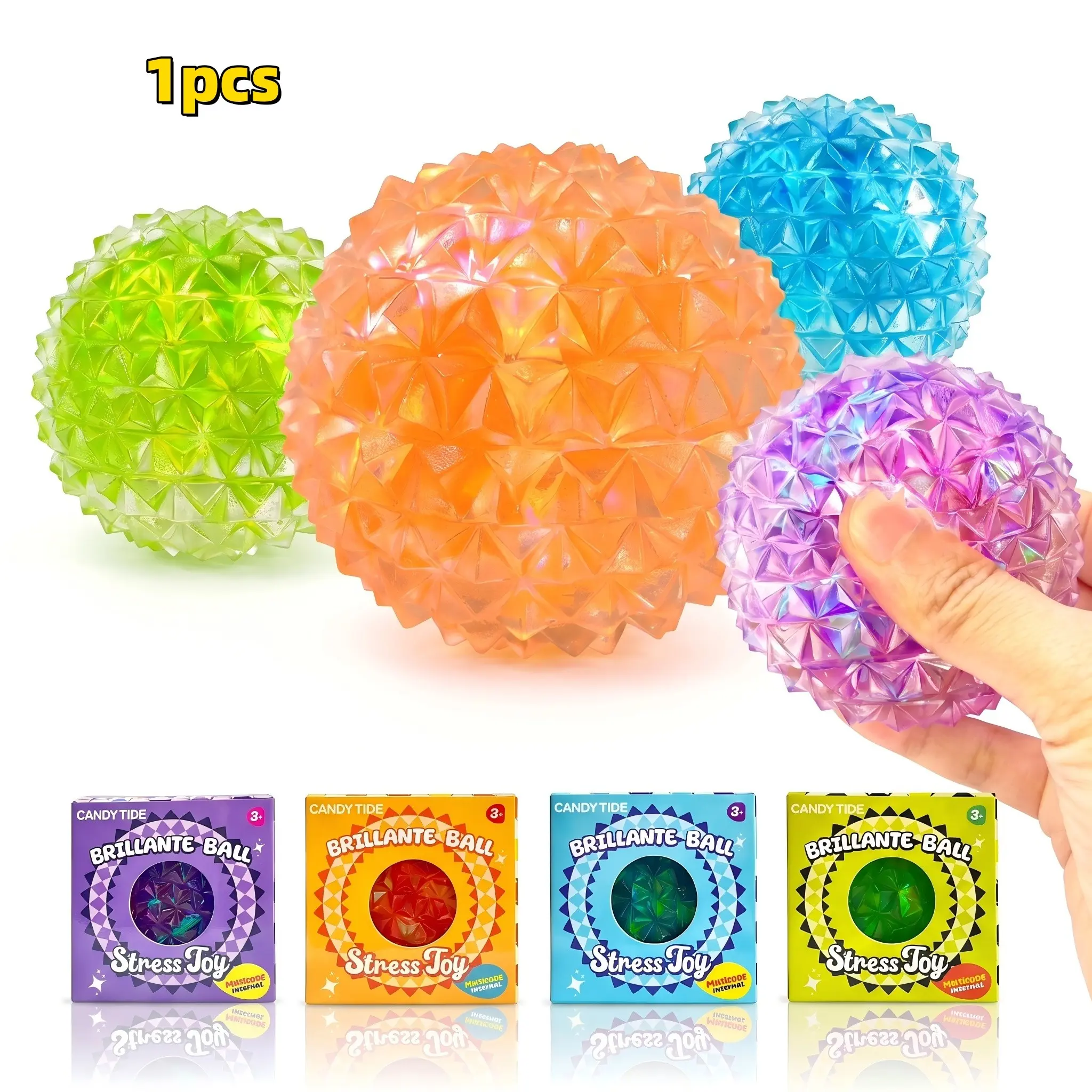 Diamond Squishy Fidget Toys Adults, Sensory Fidgets, Slow Rising Stress Cubes Stress Balls, Sensory Stress Reliever, Squeeze Cube Malt Sugar Balls for Anxiety Stress Relief Squeeze Toys Birthday Gifts
