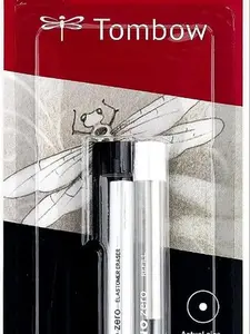 Tombow 57315 Mono Zero Eraser and Refill Value Pack Round 2.3mm. Precision Tip Pen-Style Eraser with Refill