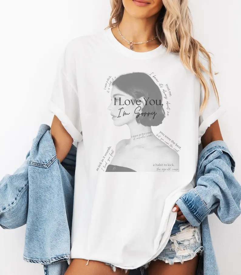 Gracie Abrams I Love You, I’m Sorry Lyrics T-Shirt - Gracie Abrams Inspired Fan Merch | Soft Cotton Tee